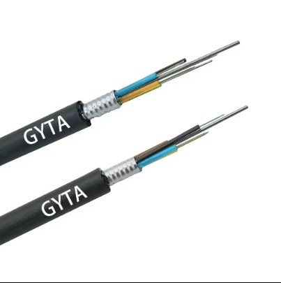 كابل تحت الأرض في الهواء الطلق GYTA 144 كابل الألياف الضوئية الأساسي أنبوب فضفاض متجمد