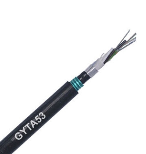 الكابل البصري PE الغلاف مدفون مباشرة GYTA53 12.2-19.7mm قطر لمتطلبات العملاء