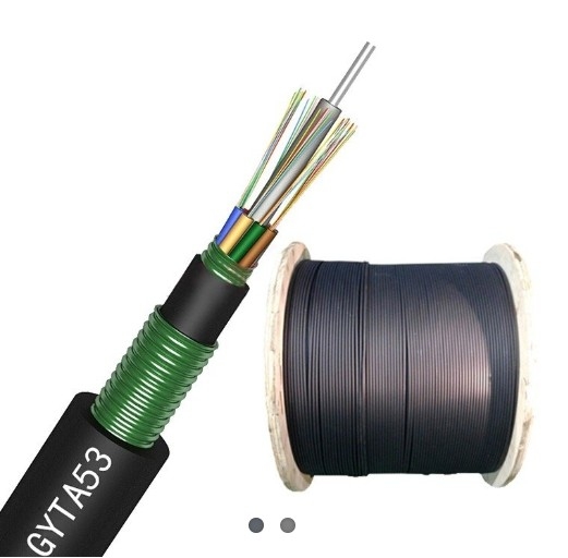 الكابل البصري PE الغلاف مدفون مباشرة GYTA53 12.2-19.7mm قطر لمتطلبات العملاء