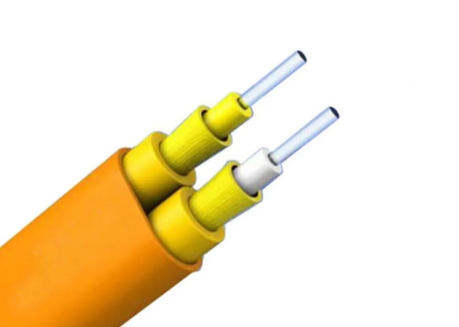 كابلات الألياف الضوئية الداخلية GJFJBV مع عضو قوة الخيوط الأراميدية ومادة الغطاء الداخلي PVC / LSZH