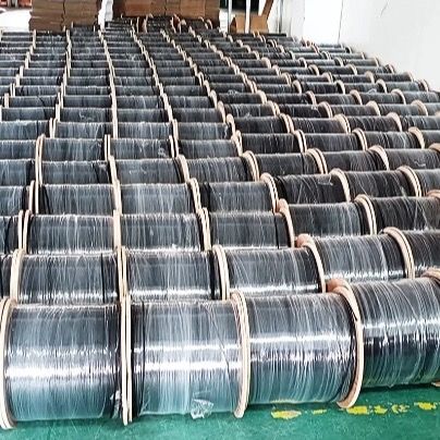 سلك الرسول الأسود كابل FTTH البصري، 4 نواة، يستخدم في بناء الاتصالات