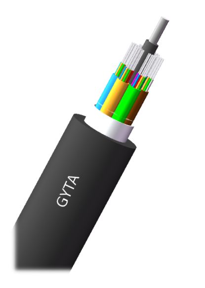 2-144 النواة GYTA شريط الألومنيوم المزود بالرصاص الكابل البصري