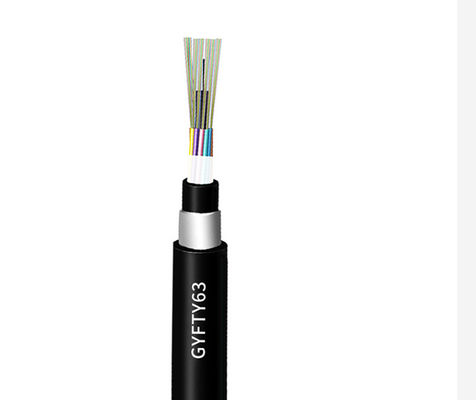 Aerial Outdoor Armored Fiber Optic Cable 24 Core GYFTY63